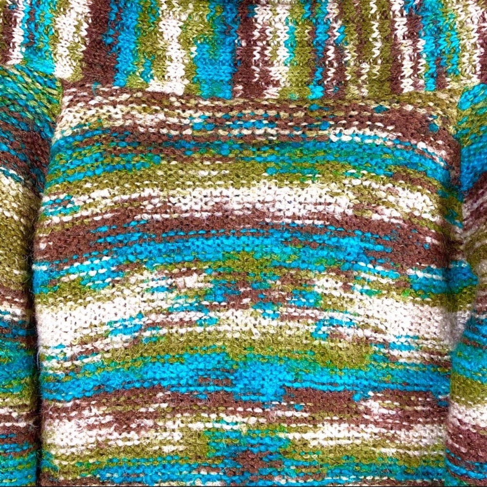 Vintage 90s Diesel Cowl Neck Knit Green Sweater Top - Picture 2 of 9